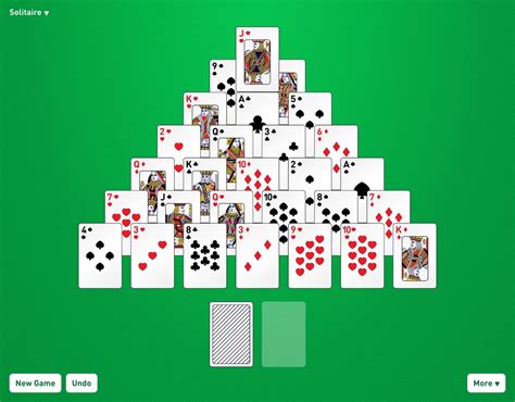 pyramid solitaire - green felt